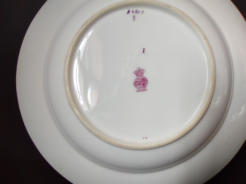 Vintage Minton Rose Garland Swag Soup Plate Bone China England (lot 5476)