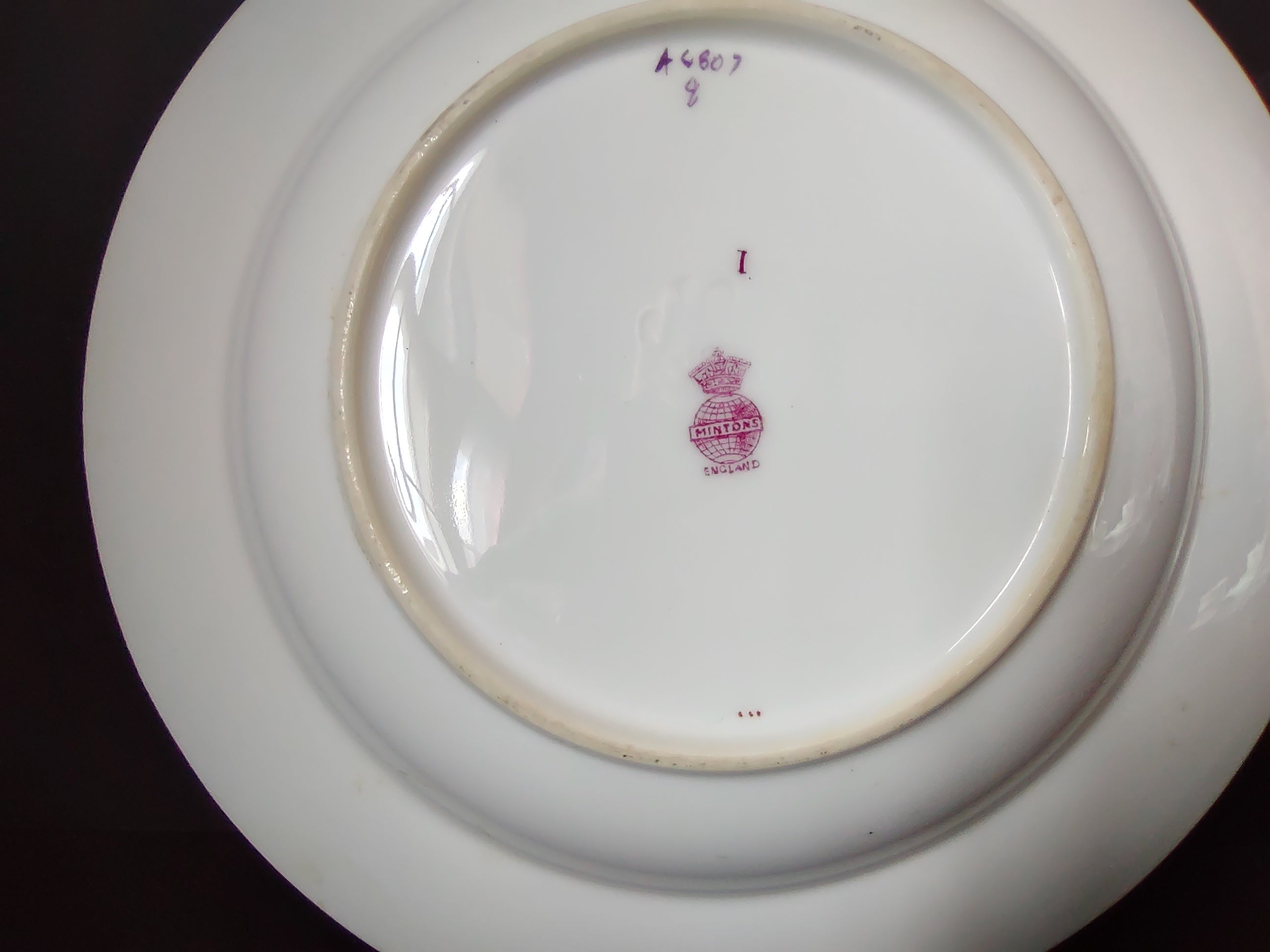 Vintage Minton Rose Garland Swag Soup Plate Bone China England (lot 5476)