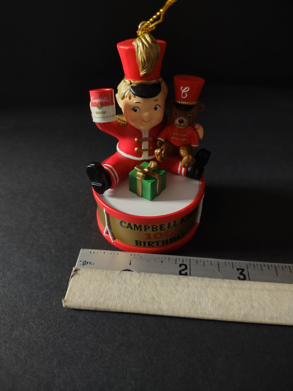 Vintage Christmas 2003 Campbells 100th Birthday Drummer Ornament (Lot 4715)