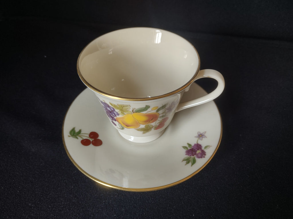 Vintage Lenox Special Fruit Design Tea Cup with Saucer (lot 1848)