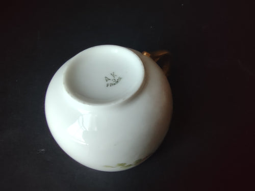 AK Limoges Porcelain Roses Cup ONLY (lot 1077)
