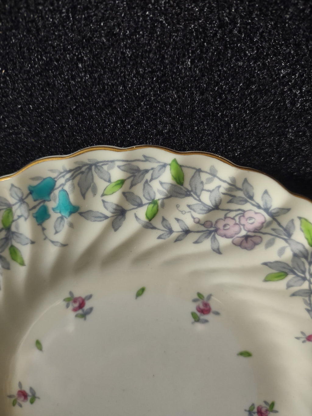 Vintage Minton Printemps Small 6" Plate Bone China Floral Gold x 3 (Lot 5472)