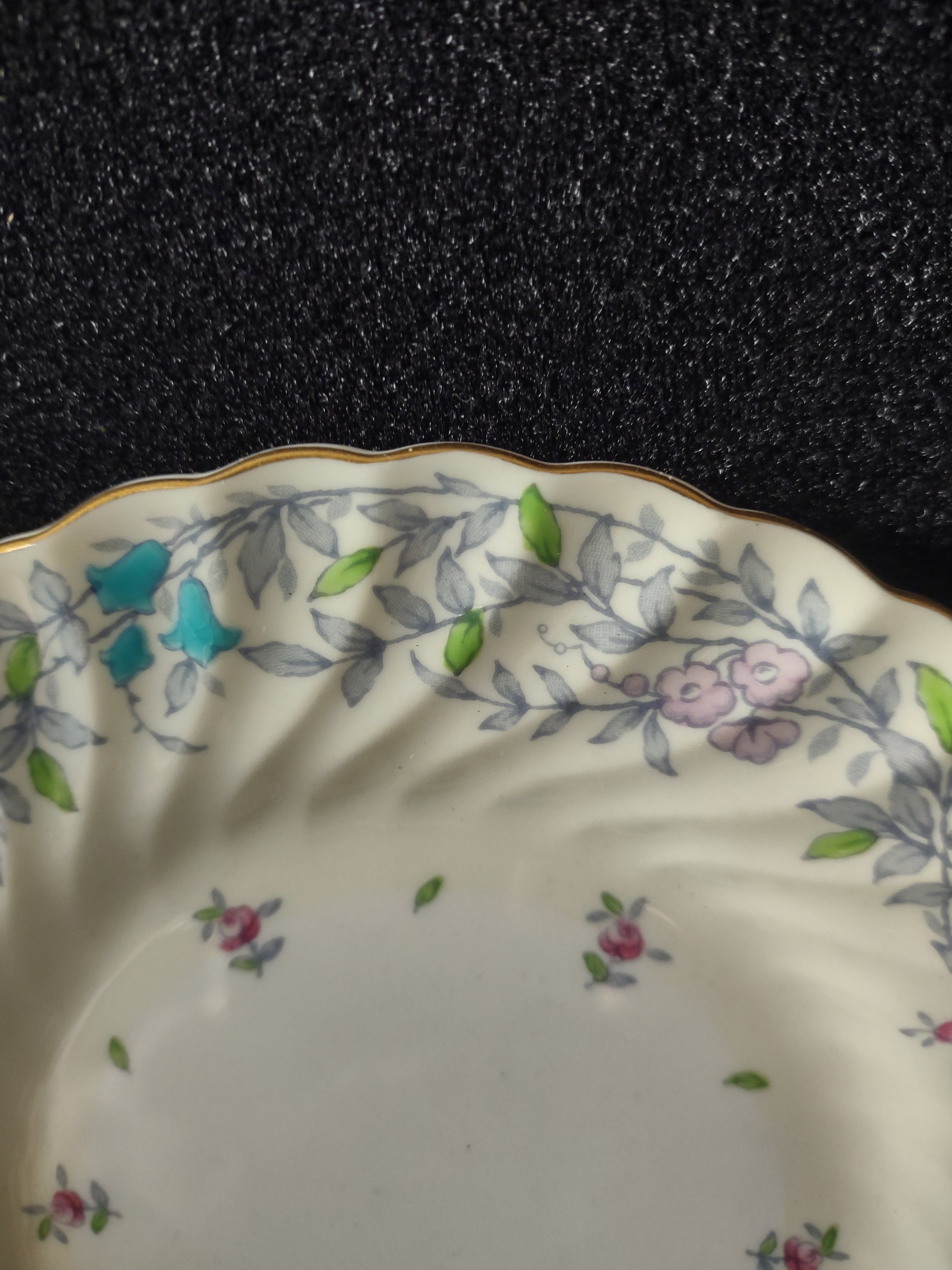 Vintage Minton Printemps Small 6" Plate Bone China Floral Gold x 3 (Lot 5472)