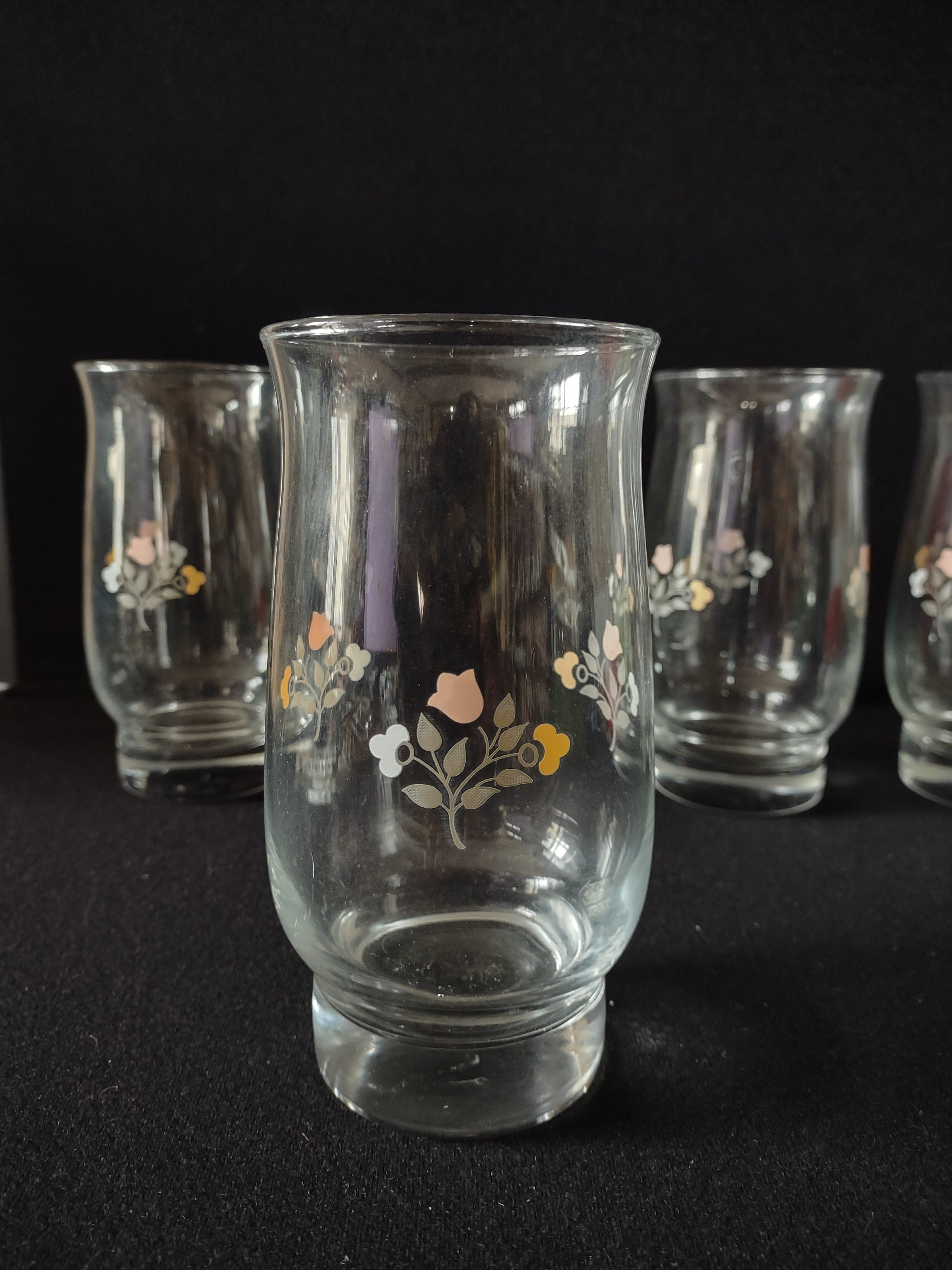 Vintage Remembrance Pfalzgraff Drinking Glass Tumbler x 4 (lot 5233)