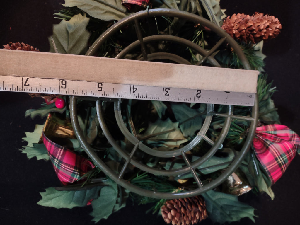 Vintage Christmas 10" Candle Ring Fruit Pinecone 3" Opening (Lot 4773)