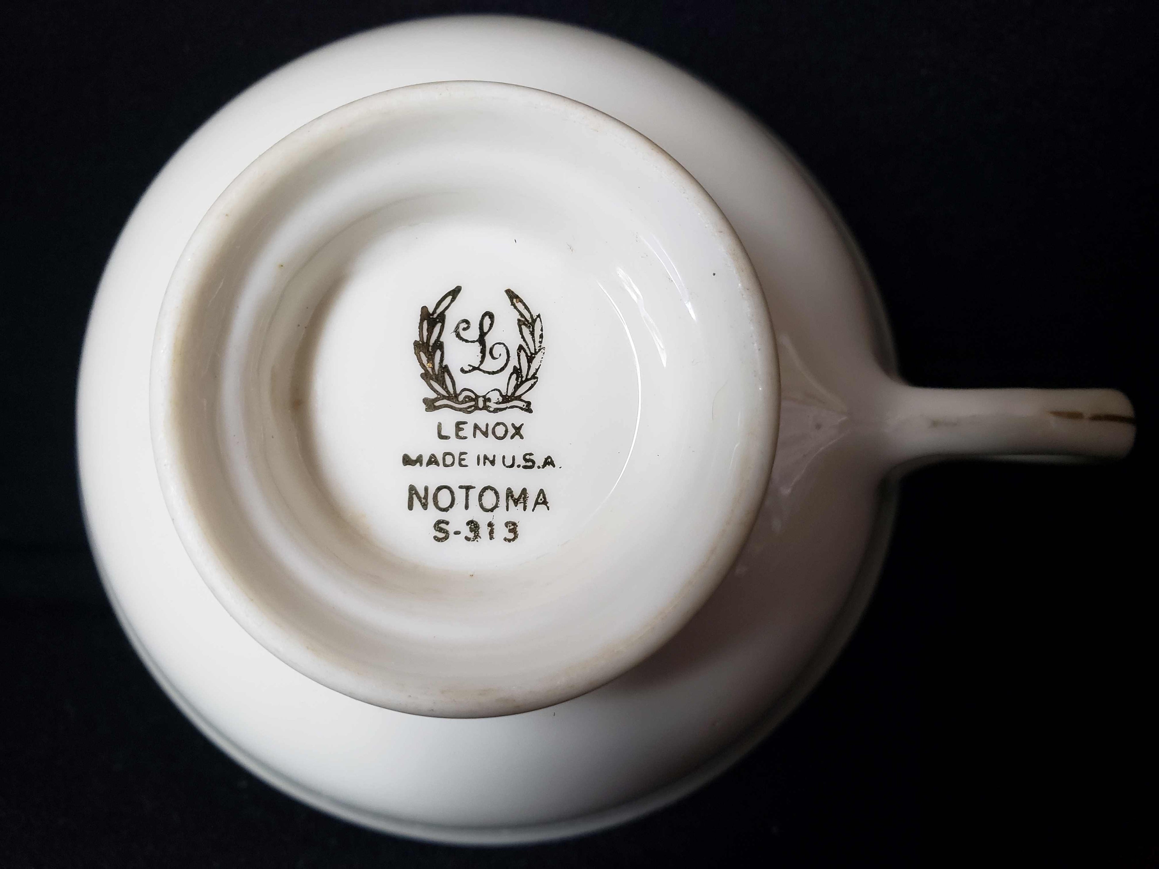 Vintage Lenox Notoma S-313 Tea Cup ONLY (lot 1952)