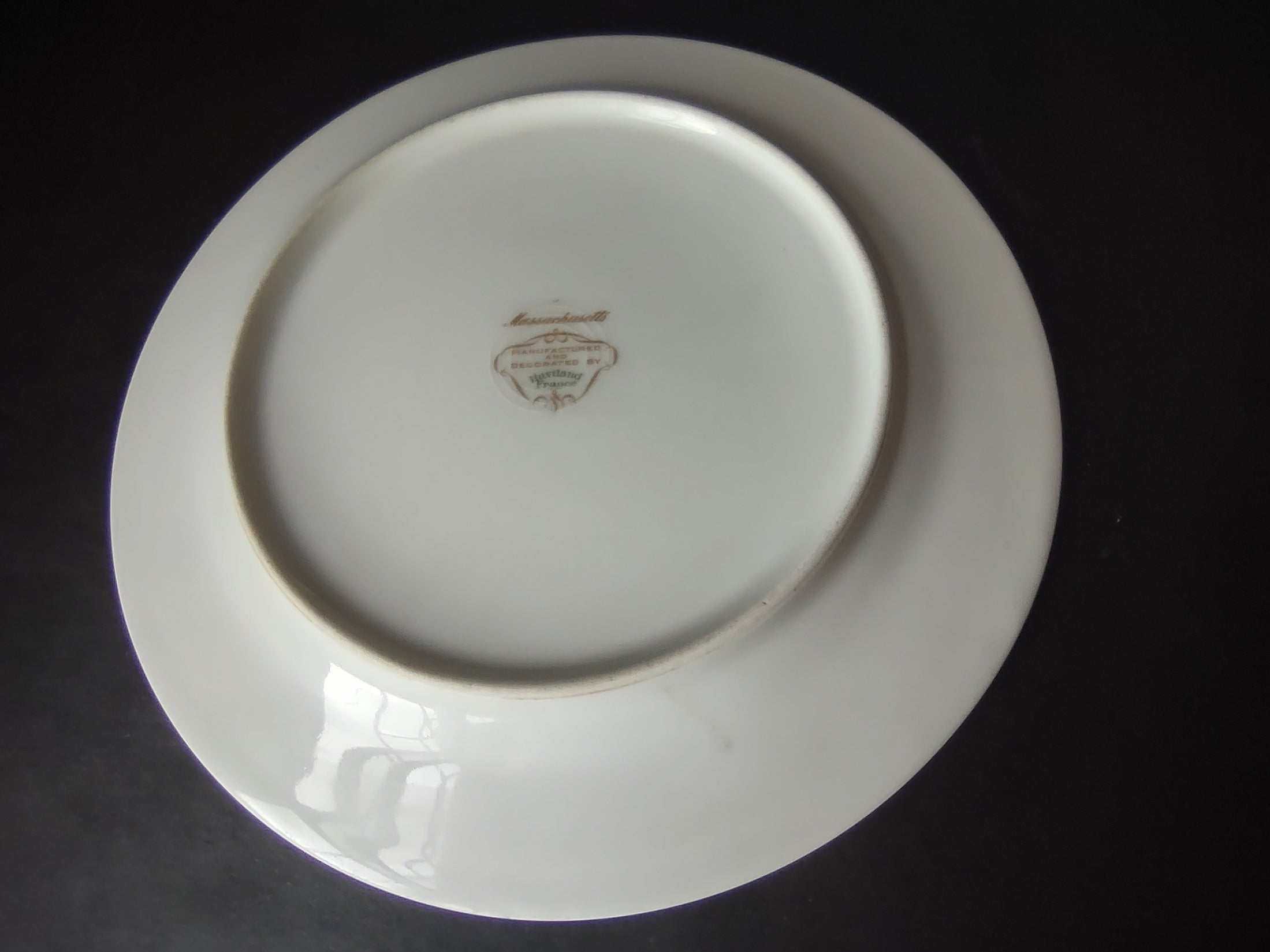 Haviland Limoges Massachusetts Dessert/Salad Plate Blue Floral (lot 933)