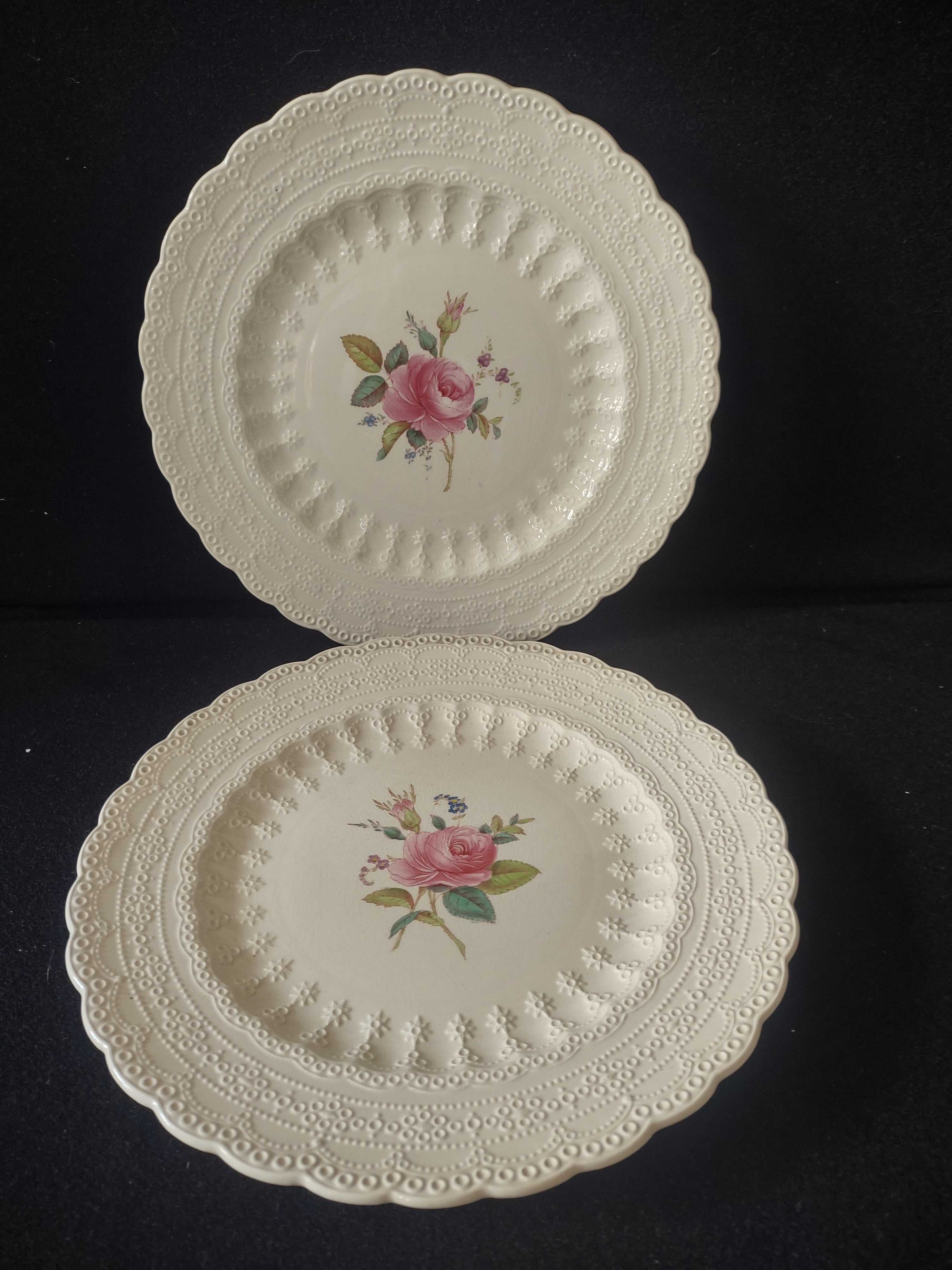 Vintage Spode Countryside Jewel Billingsley Rose Dinner Plate Ironstone (lot5784
