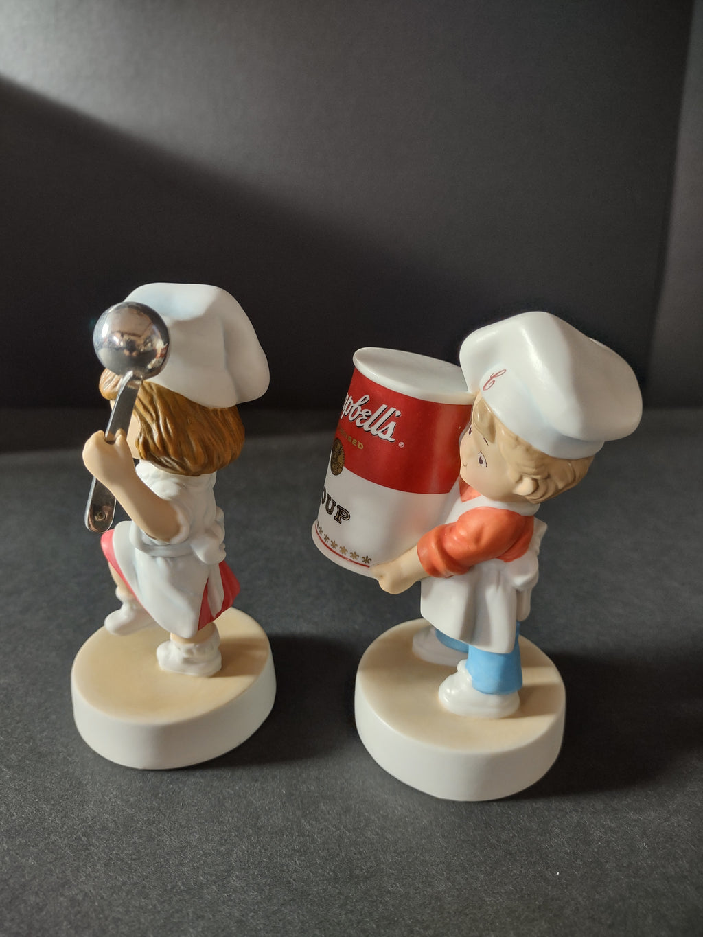 Vintage 2003 Campbells Boy Girl Porcelain Collector Figurines Set Of 2 (Lot 4733