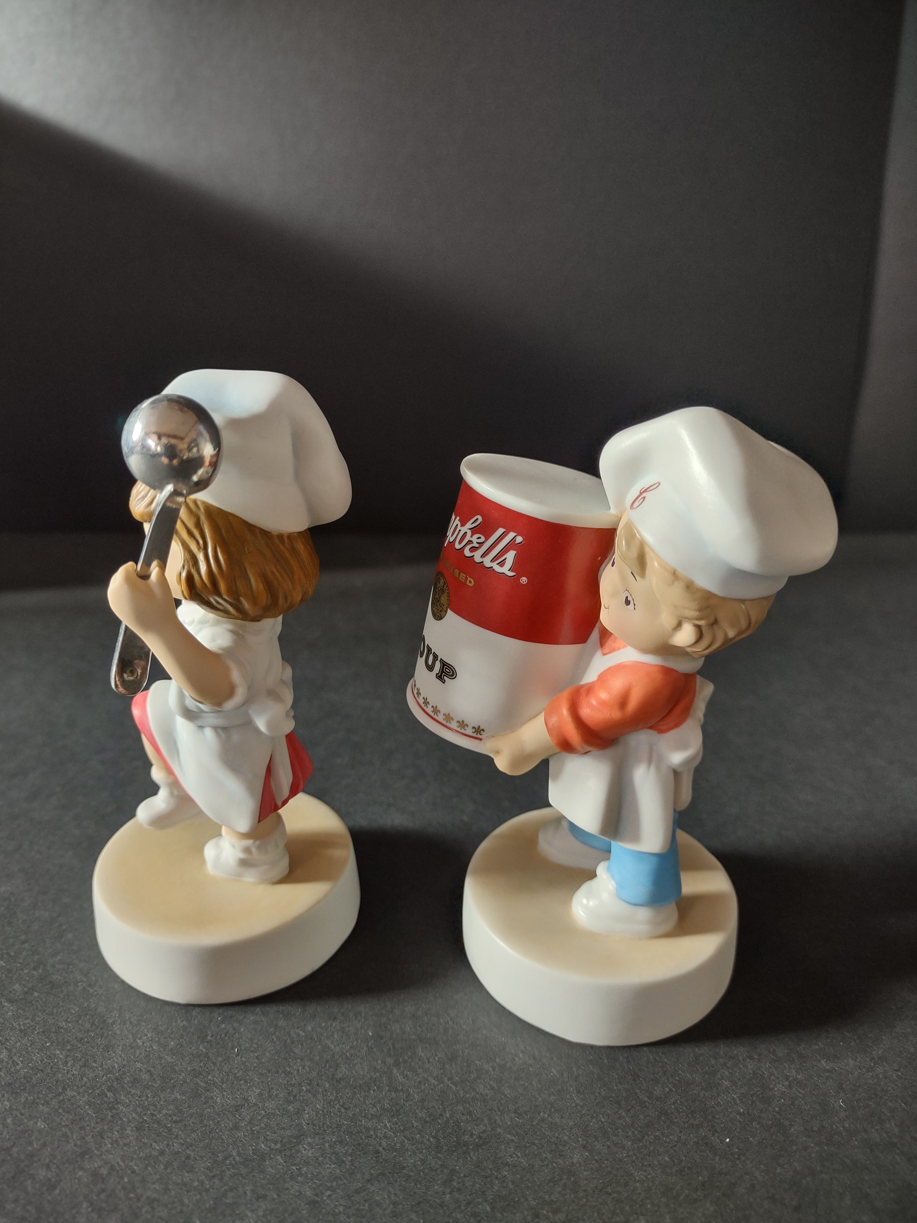 Vintage 2003 Campbells Boy Girl Porcelain Collector Figurines Set Of 2 (Lot 4733