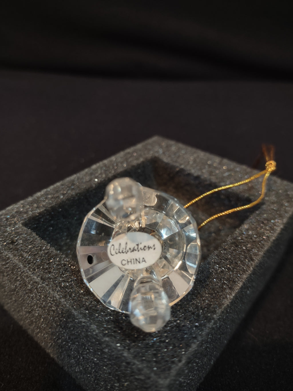 Christmas Celebrations 2" Reflections Crystal Bear Red Bow Tie Ornament (Lot4153
