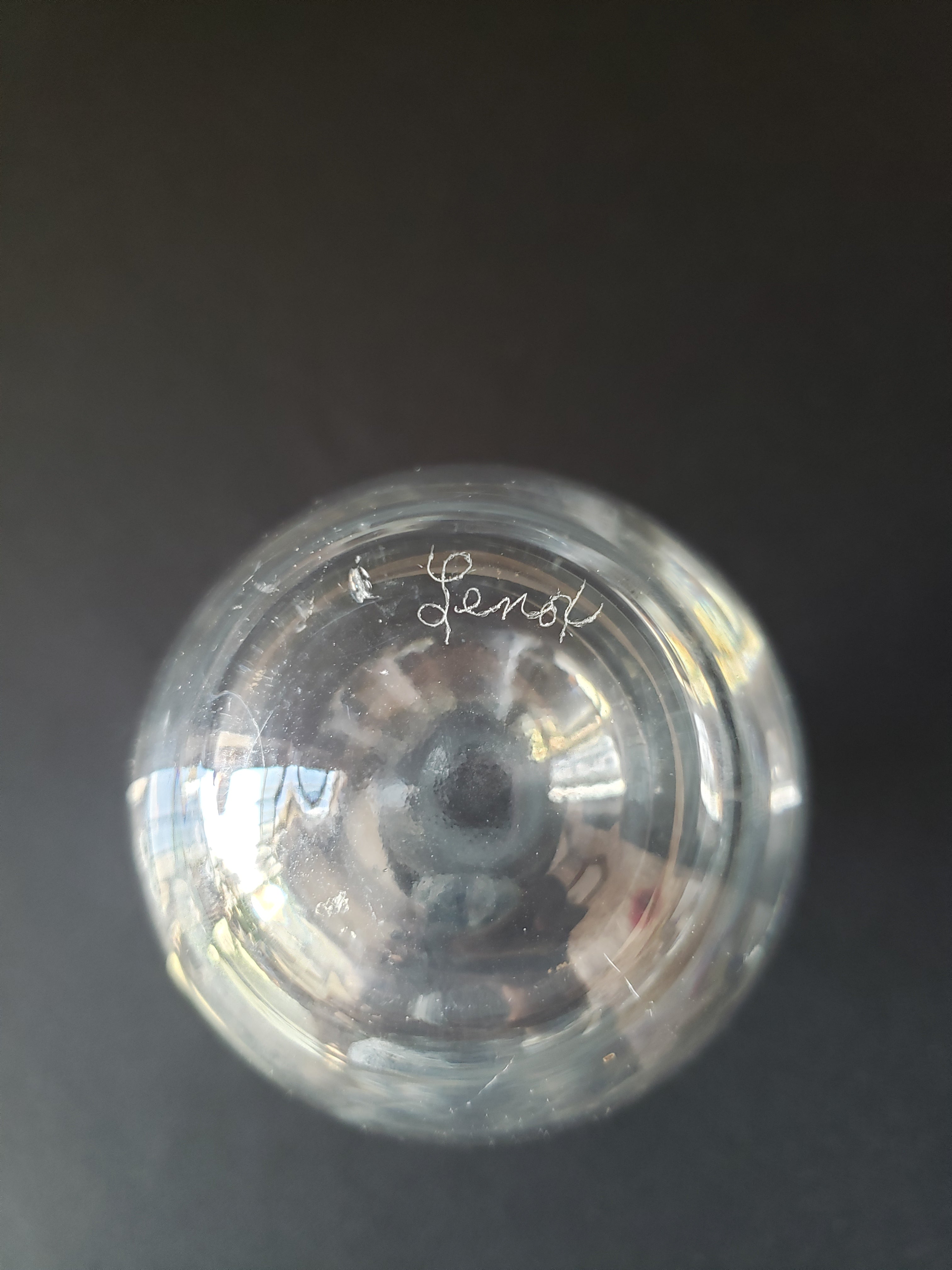 Vintage Crystal Vase Lenox Hand Blown 6-1/2" (lot 2051)