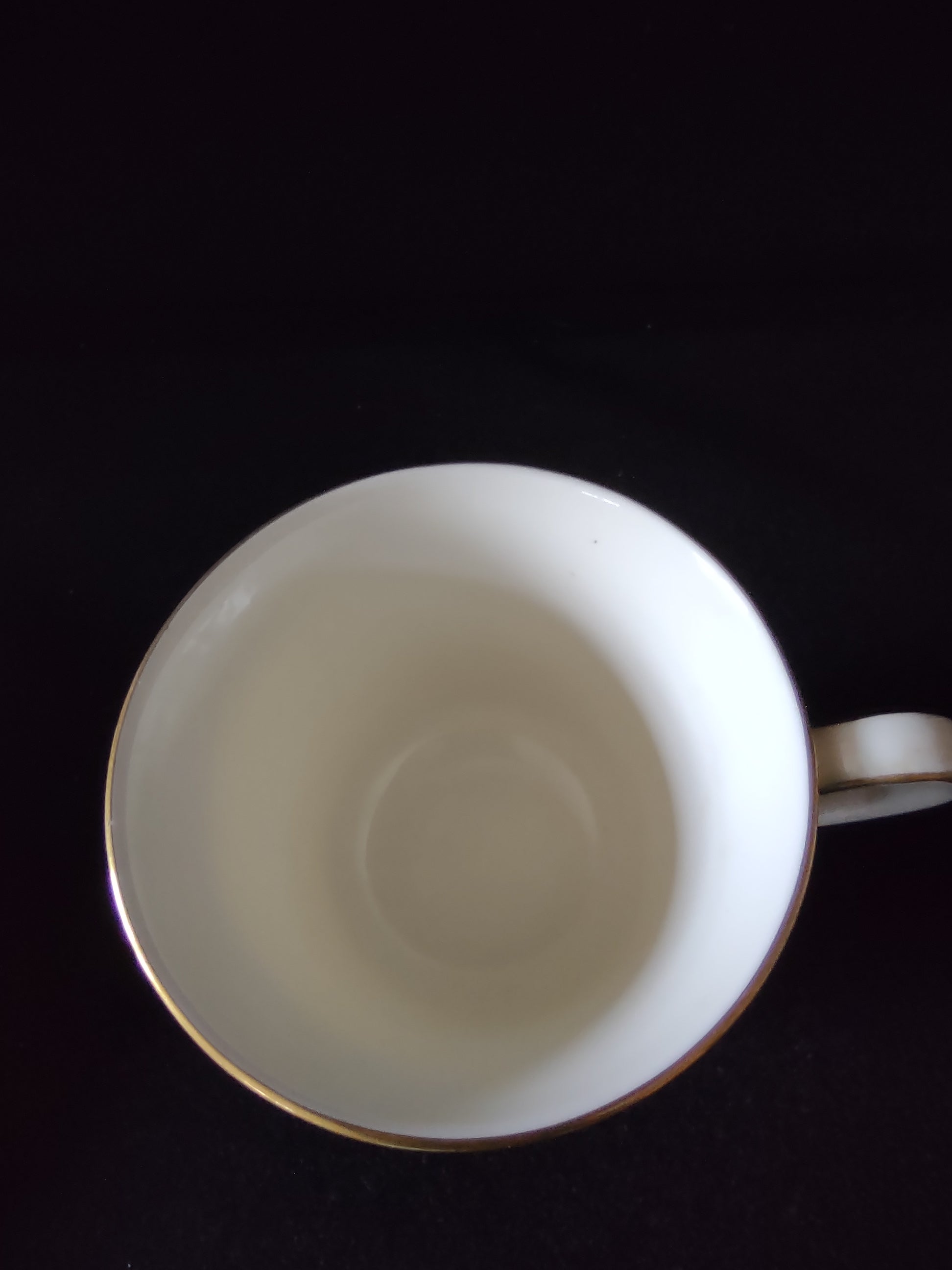 Vintage Minton Edinburgh Dark Blue Teacup Saucer Bone China Floral Gold (Lot5507