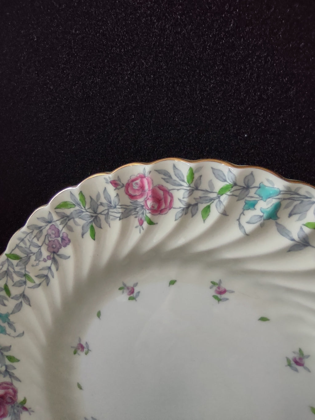 Vintage Minton Printemps Luncheon Plate Bone China Floral Gold Trim x4 (Lot 5471