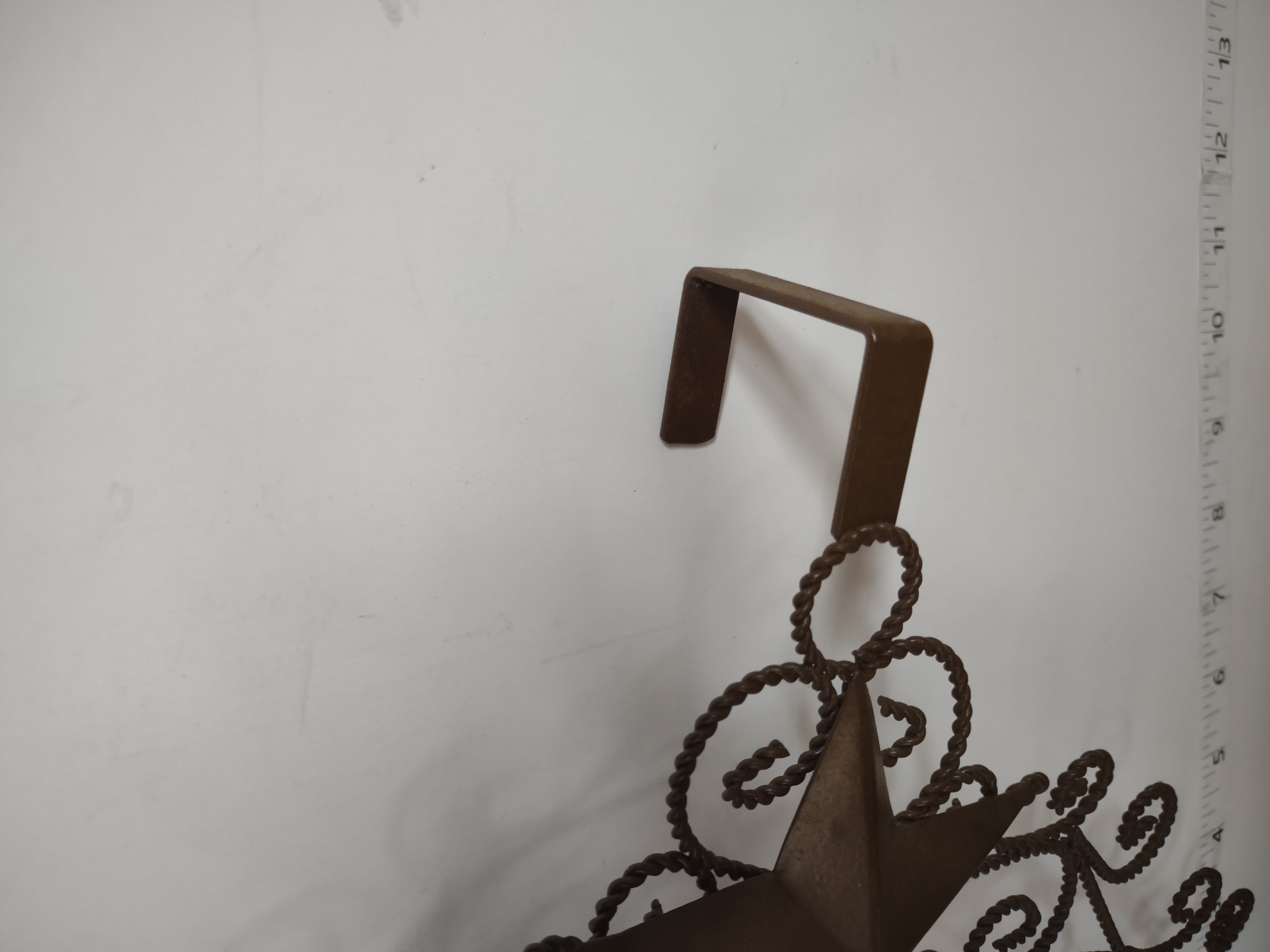Metal Over the Door Star Key Hanger Brown (lot 2896c)