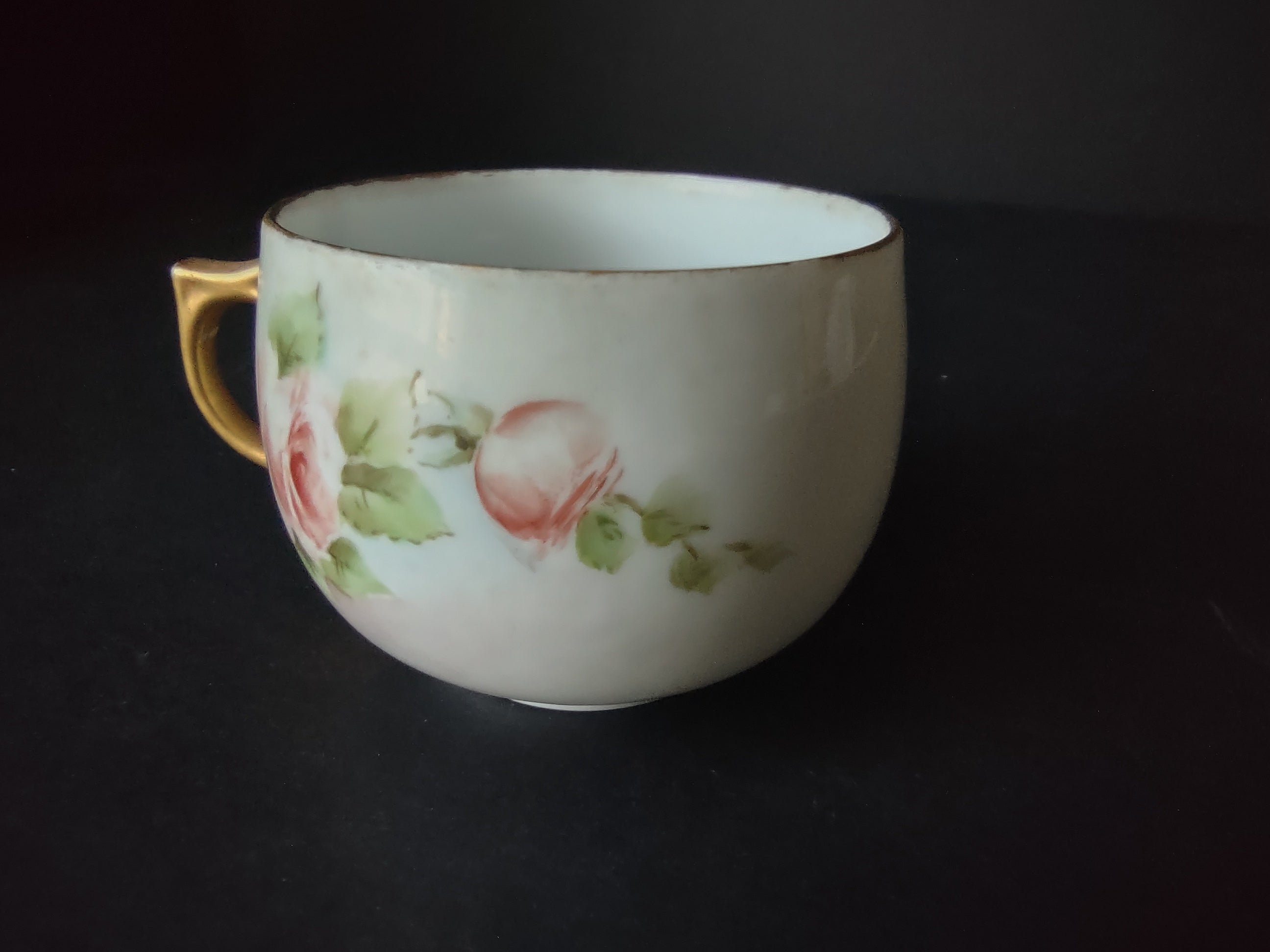 AK Limoges Porcelain Roses Cup ONLY (lot 1077)