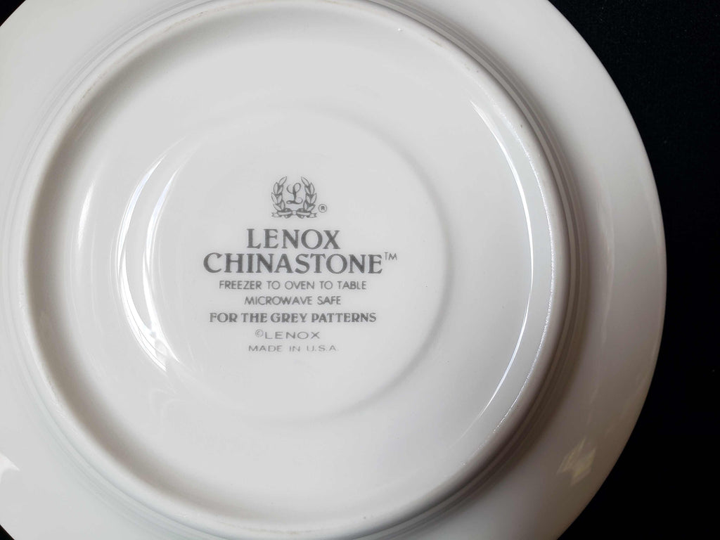 Vintage Lenox Chinastone Iris on Grey Tea Cup with Saucer (lot 1938)