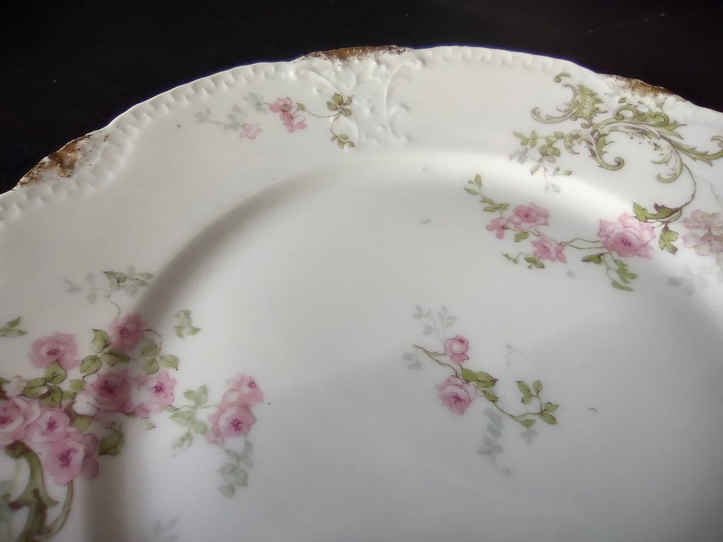 Haviland Limoges Set Luncheon /Salad Dessert Plate Small Bowl Rose (lot 832)