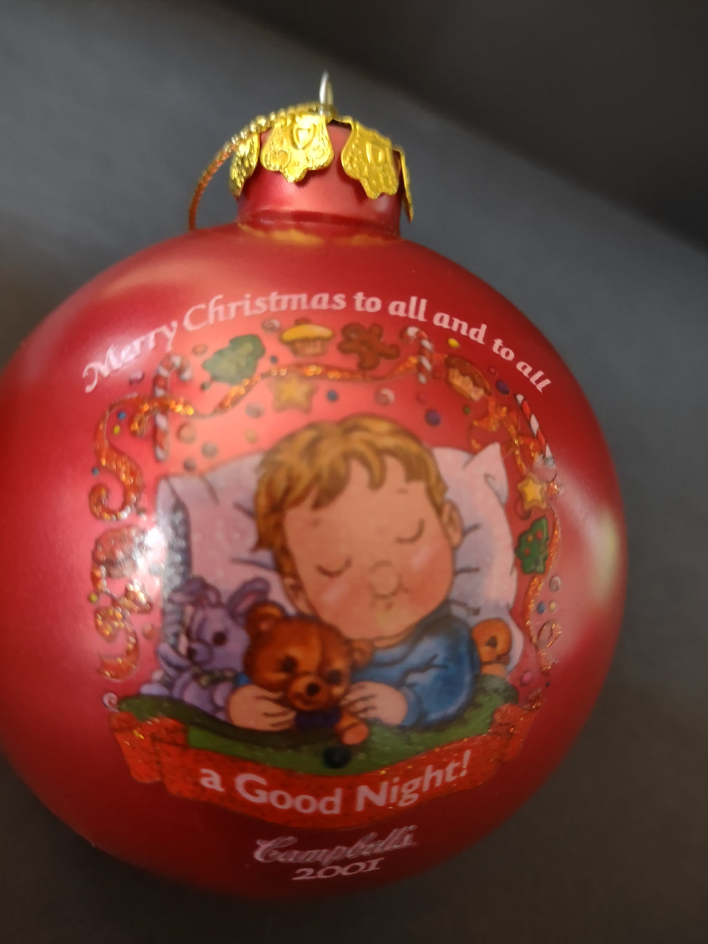 Vintage Christmas 2001 Red Campbells Collector Ornament (Lot 4697)