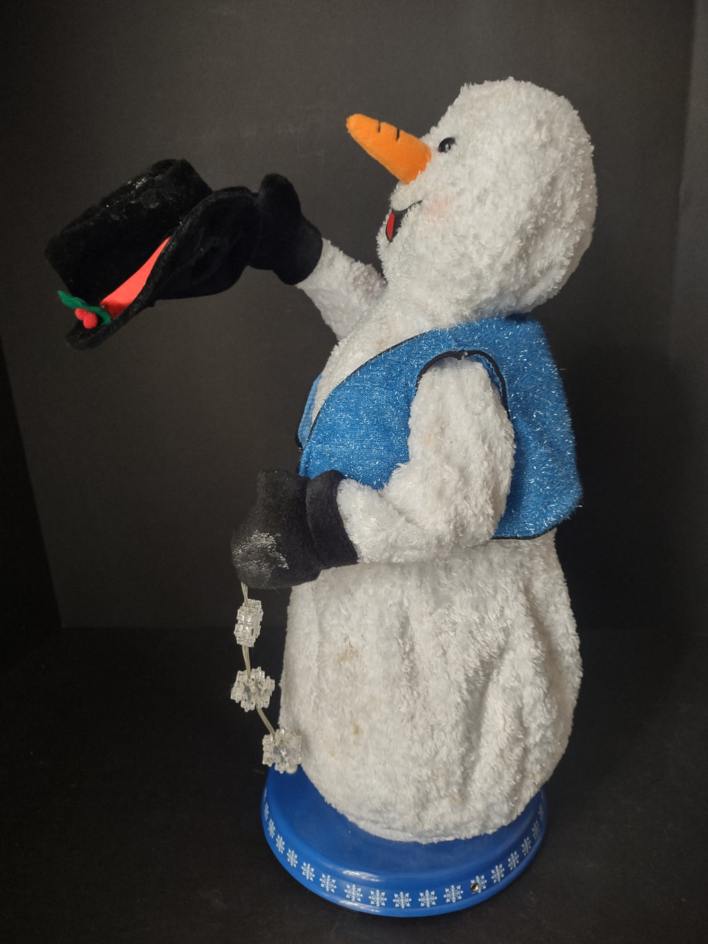 Christmas Gemmy Mr Snow Miser Snowman Snowflake Animated IMPERFECT (lot 2354)