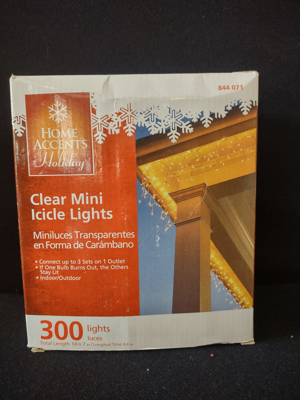 Christmas 300 Clear Mini Icicle Lights 14' 7 Ft Each x 2 Boxes (Lot 4201)