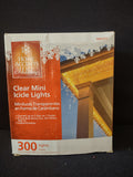 Christmas 300 Clear Mini Icicle Lights 14' 7 Ft Each x 2 Boxes (Lot 4201)