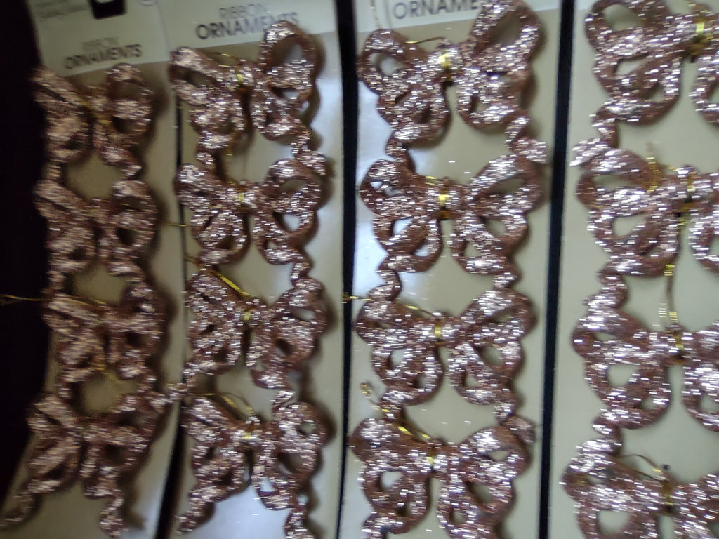 Lot of 20 Christmas Golden Ribbon Ornament (lot 1560)