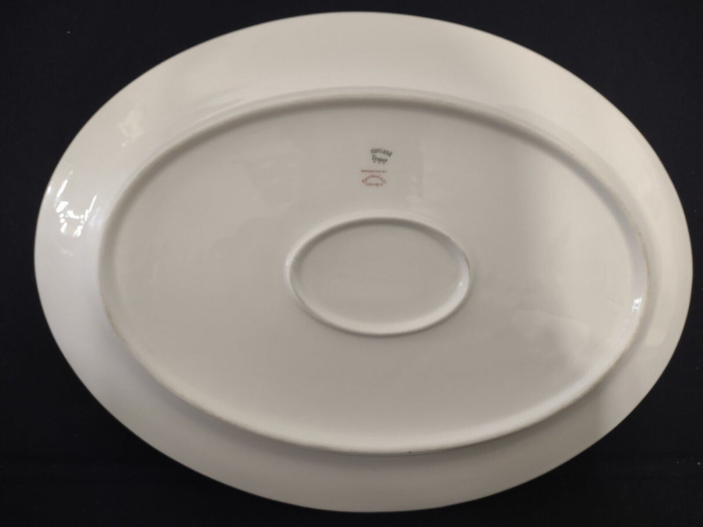 Noritake Yellow Laurel Band Oval Serving Plate S 792A Dish Gold Trim (lot 327)