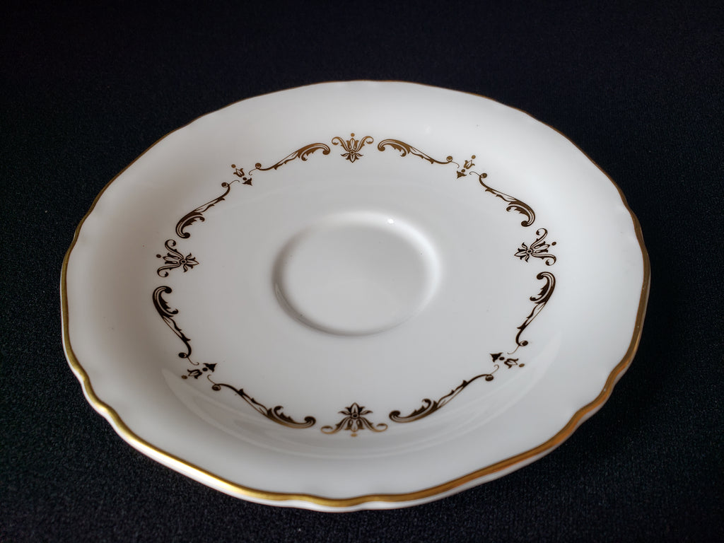 Vintage Royal Worcester Saucer ONLY Gold Chantilly 5-3/4 (lot 2094)