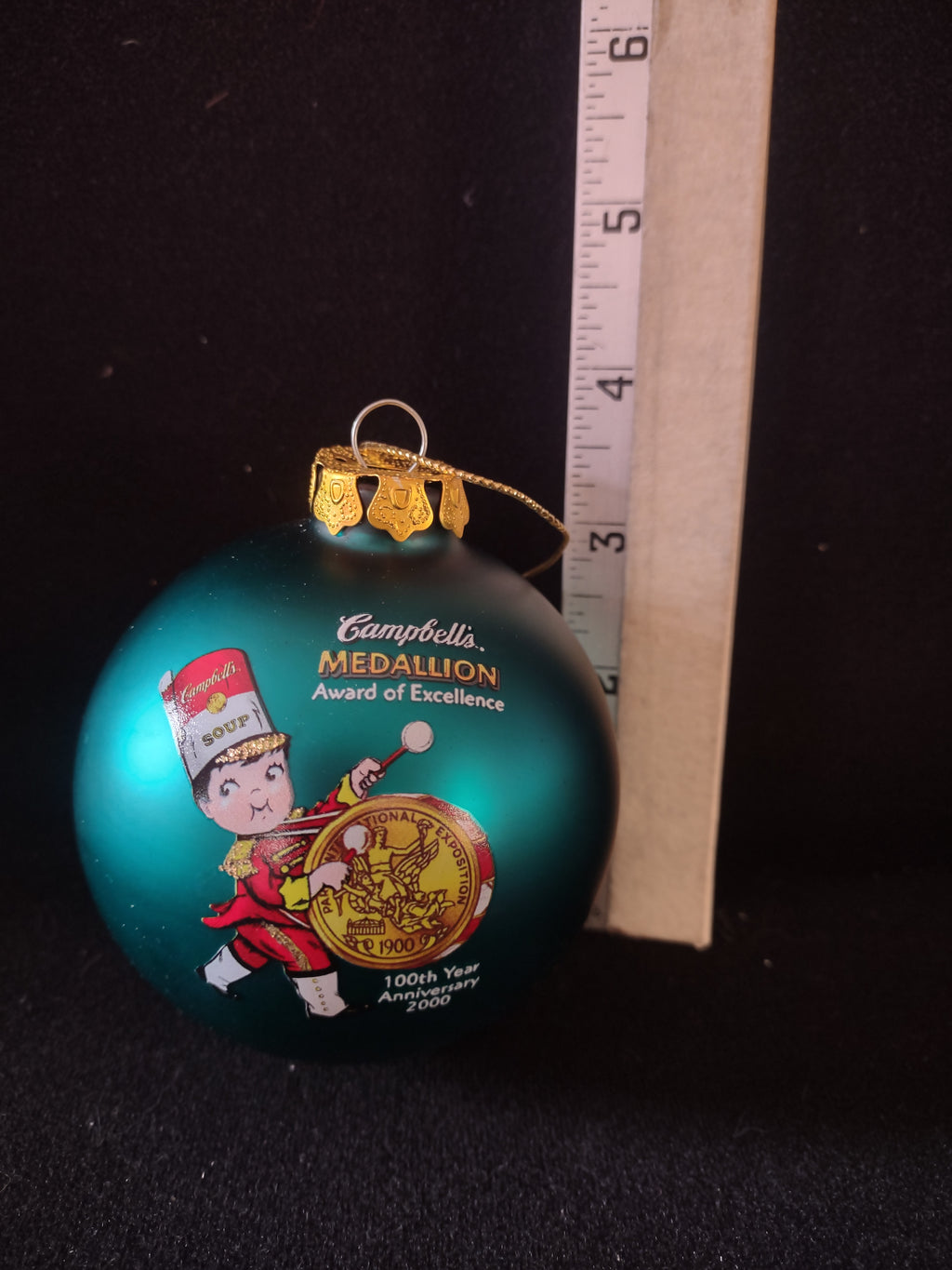 Vintage Christmas 2000 Campbells 100th Anniversary Soup Kid Ornament (Lot 4671)