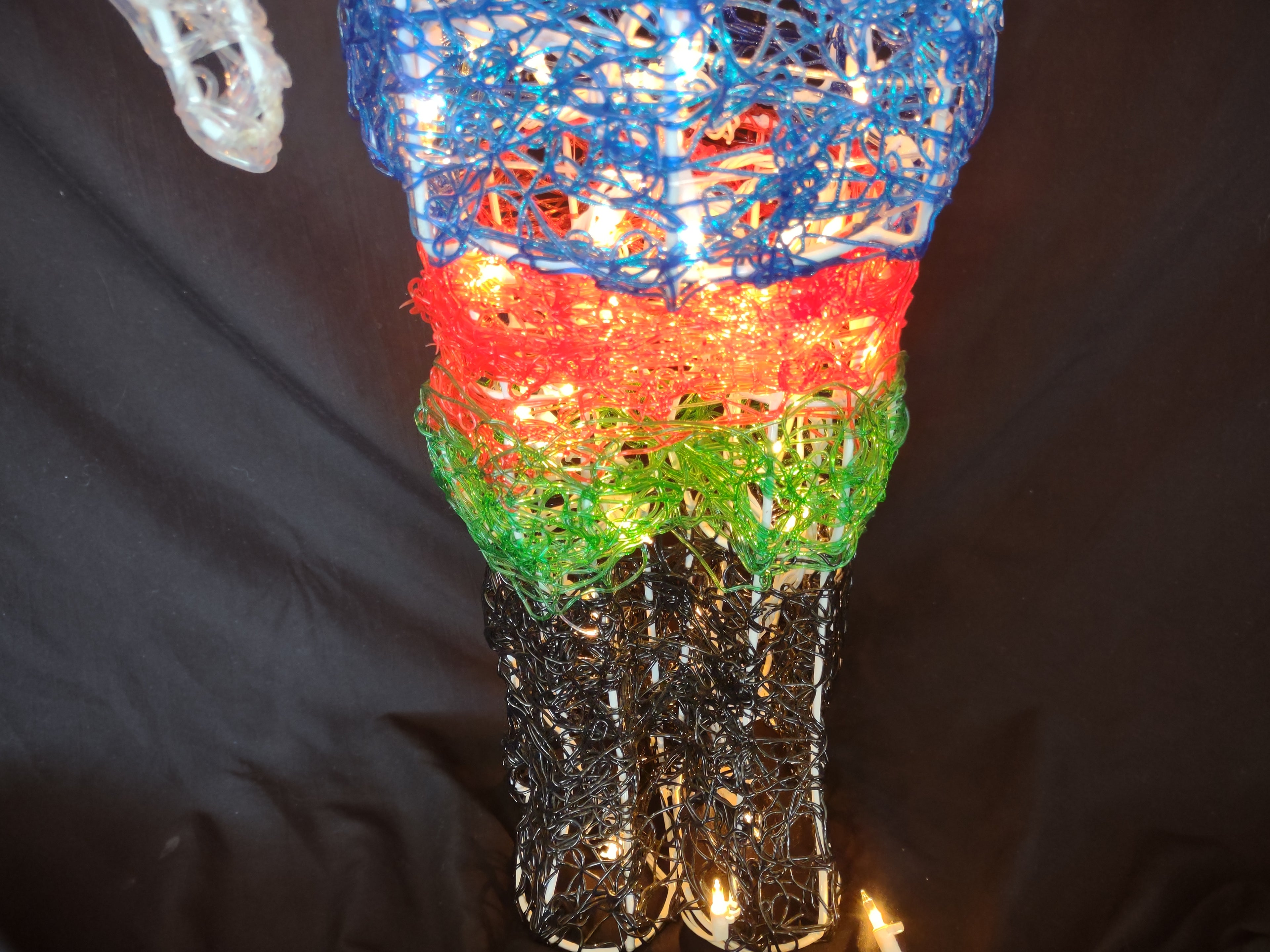 Vintage Christmas Lighted Nutcracker 40" Icee Friend IMPERFECT (lot 3160c)