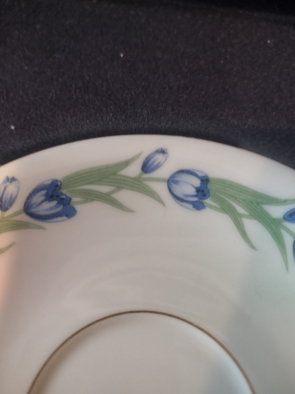 Vintage Lenox Natoma Saucer Fine China Blue Green Gold (Lot 5499)