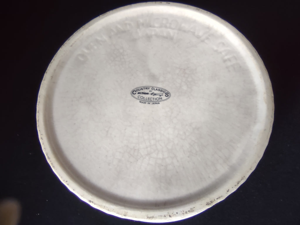 Vintage Country Classics Souffle Dish Geese Goose Duck Bowl CRAZING (lot 2803c)