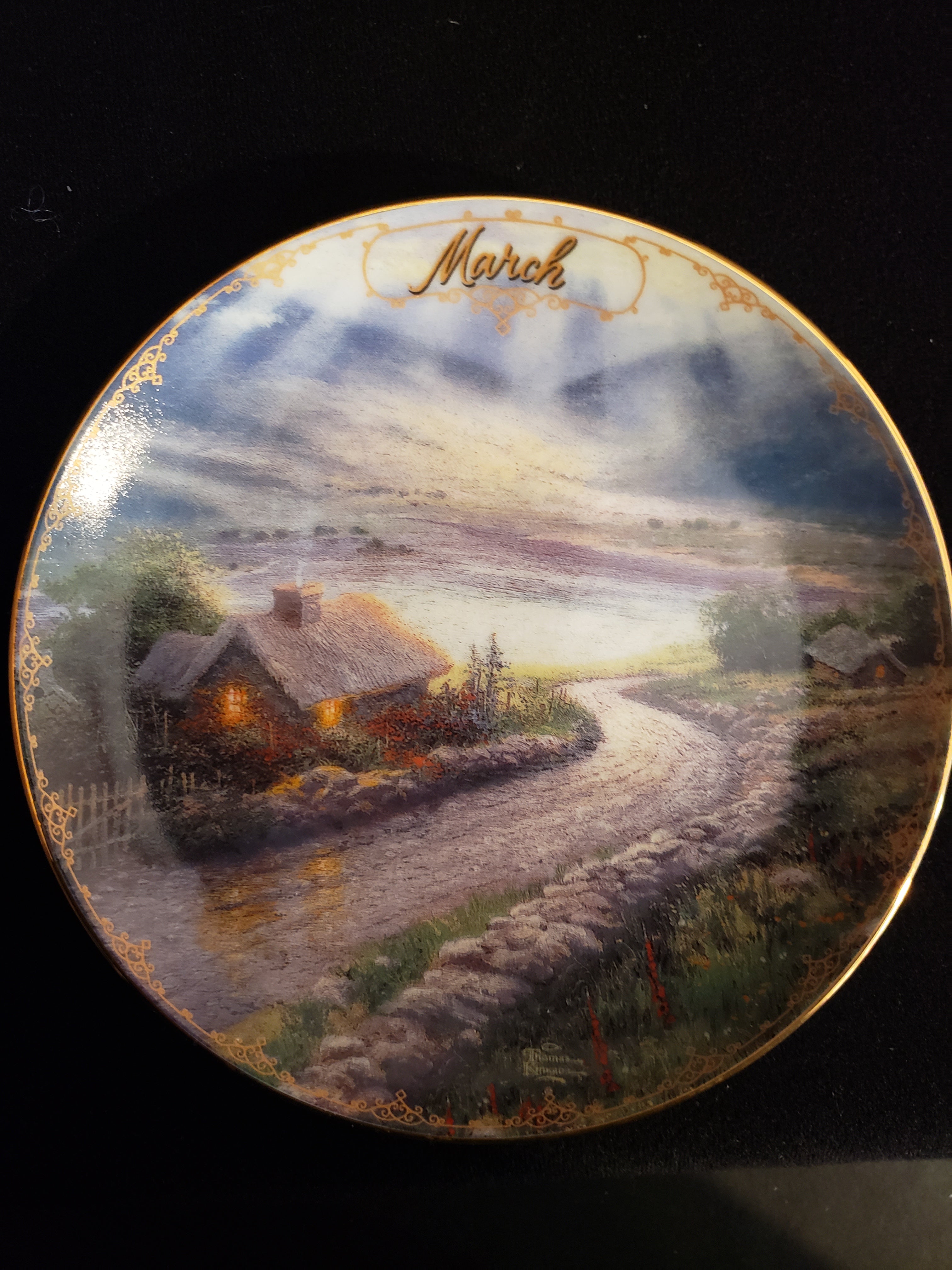Thomas Kinkade Plate Simpler Times Bradford Exchange