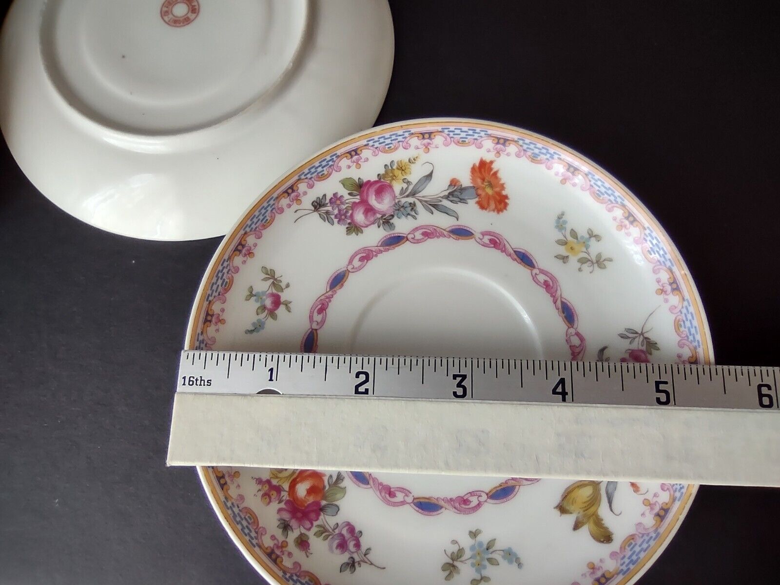 GDA Limoges France Wright Tyndale Van Roden 4 x Teacup & Saucer Pink (lot 739)