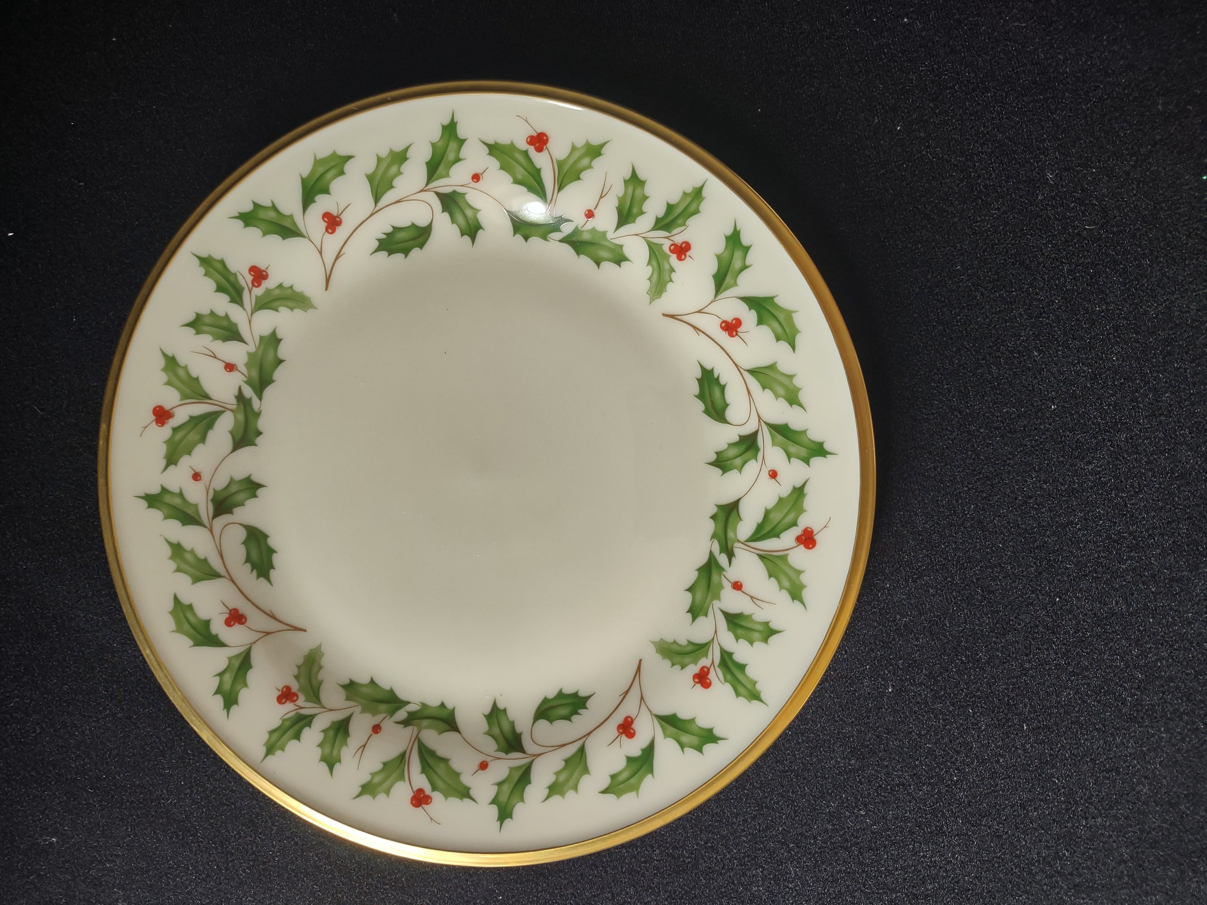 Vintage Lenox Holiday Dimension Collection Salad Plate 8-1/8" (lot 1871)