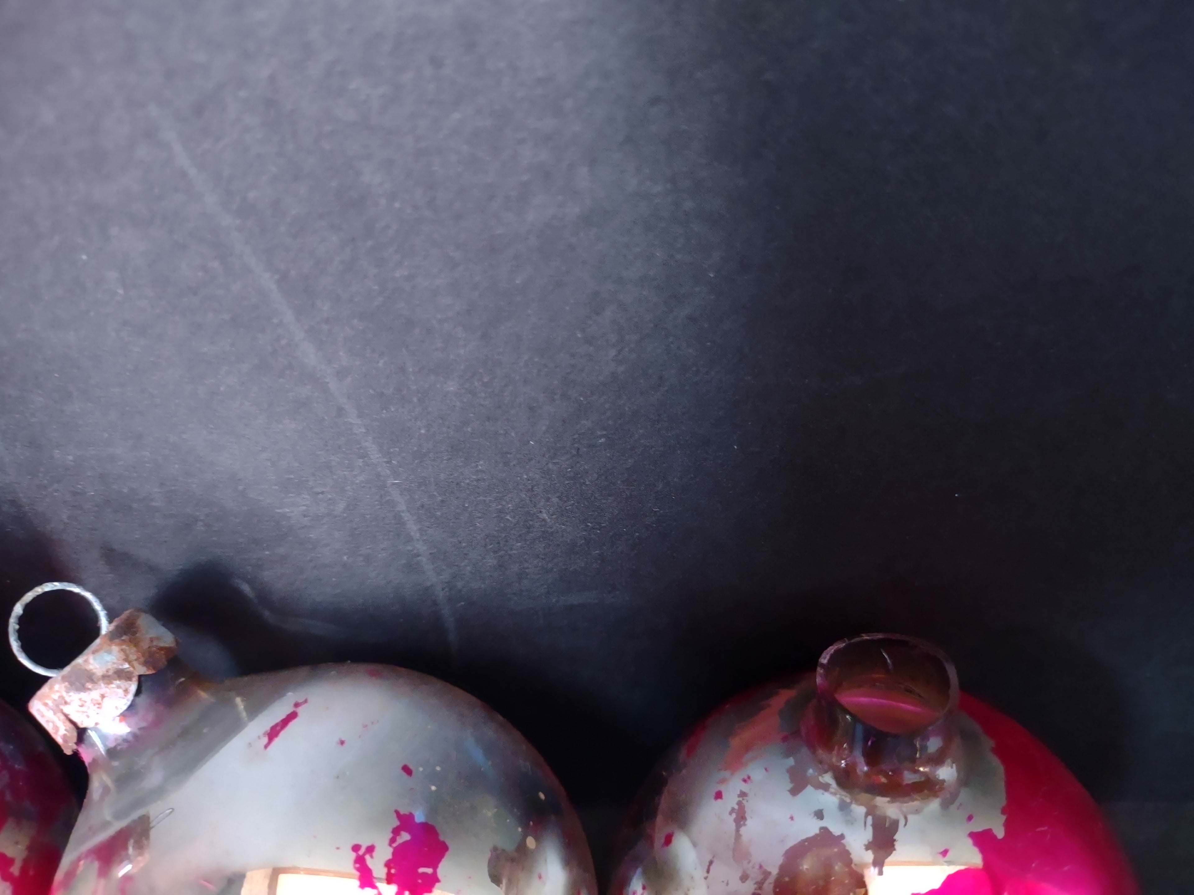 Vintage Christmas Ball Ornaments Shiny Brite x 4 IMPERFECT (lot 3440)