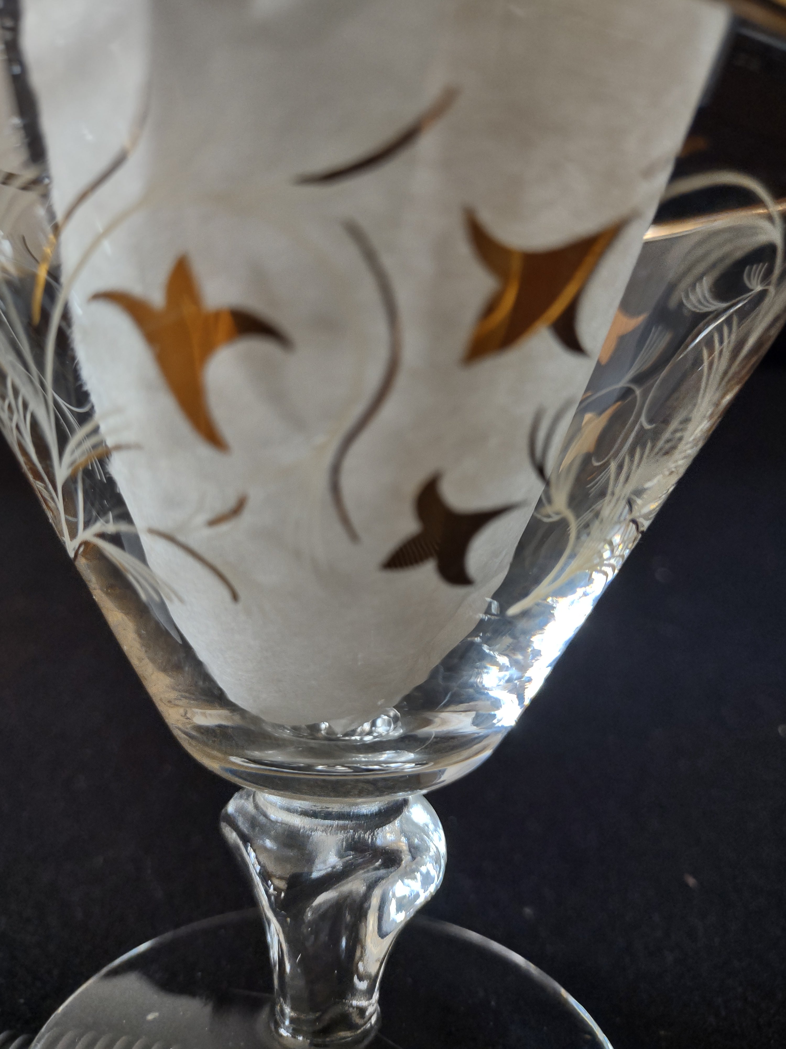 Vintage Libbey Royal Fern Champagne Gimlet Sherbet Glasses Set Of 6 (Lot 3779