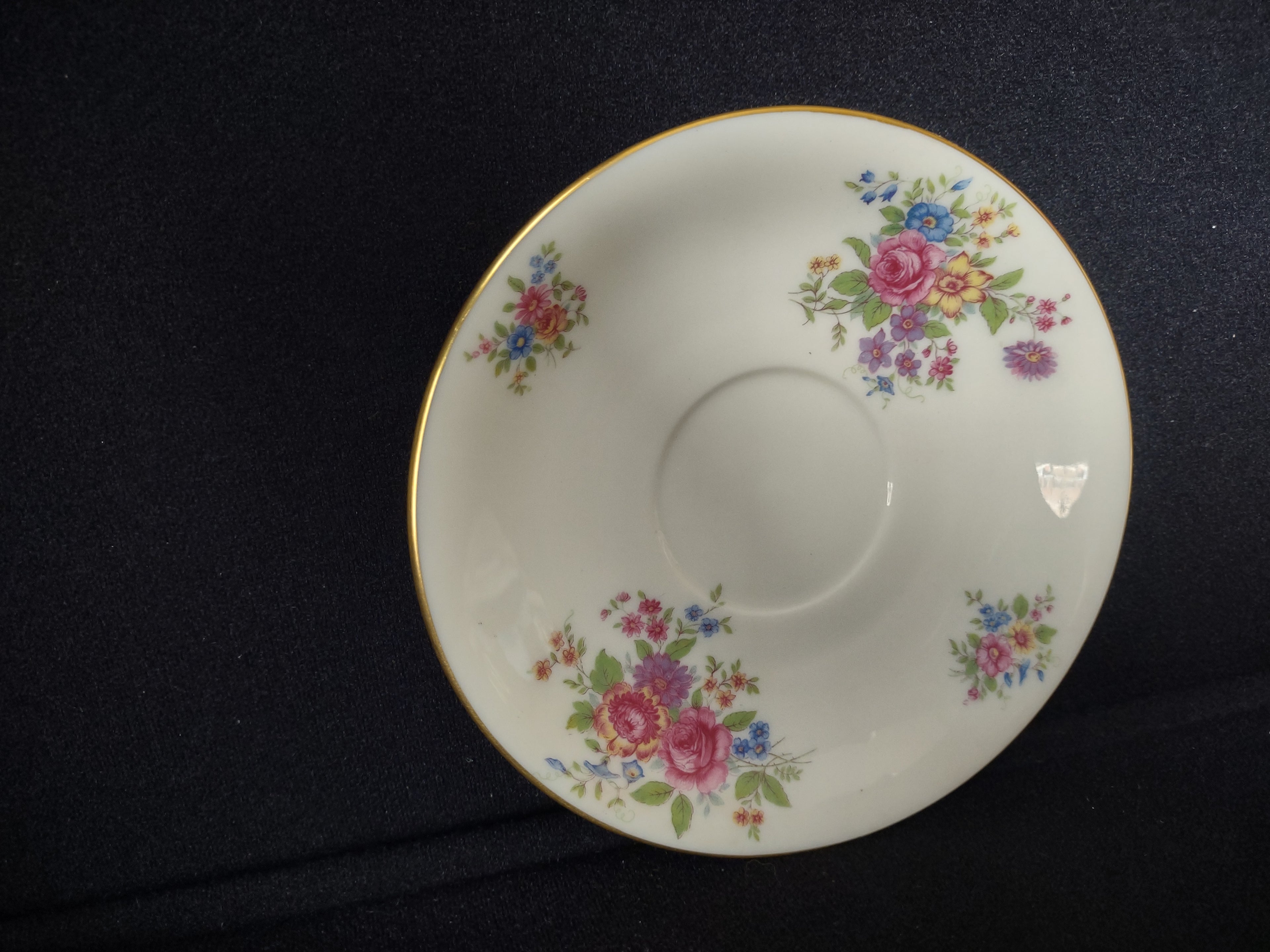 Vintage Lenox L-347 Saucer ONLY Gold Trim Roses (lot 1816)