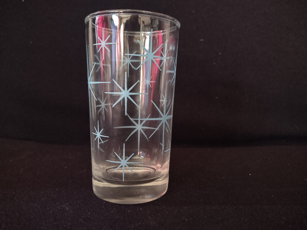 Vintage Atomic Starburst Drinking Glass Tumbler 4-3/4" (lot 5178)