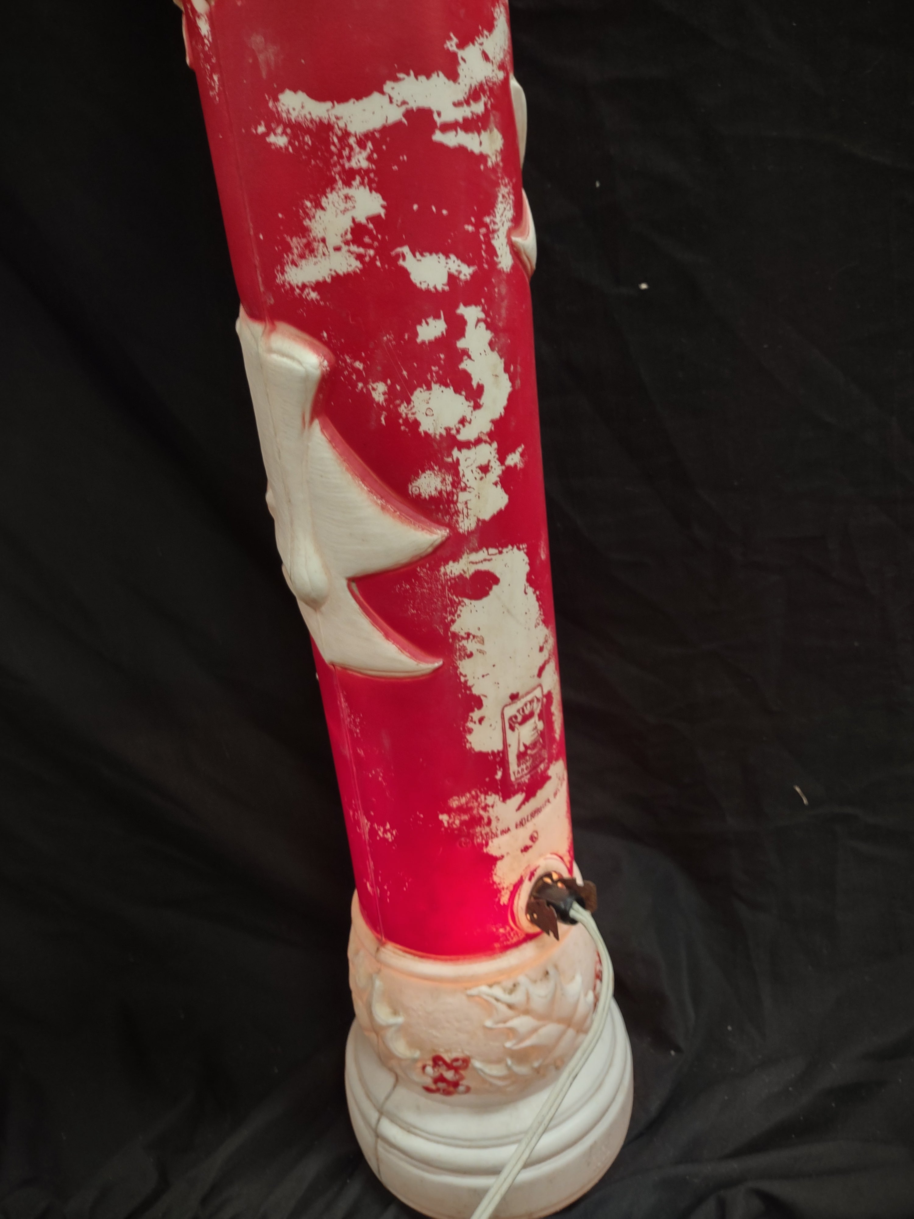 Vintage Christmas Blow Mold Candle Noel 39" (lot 2337)