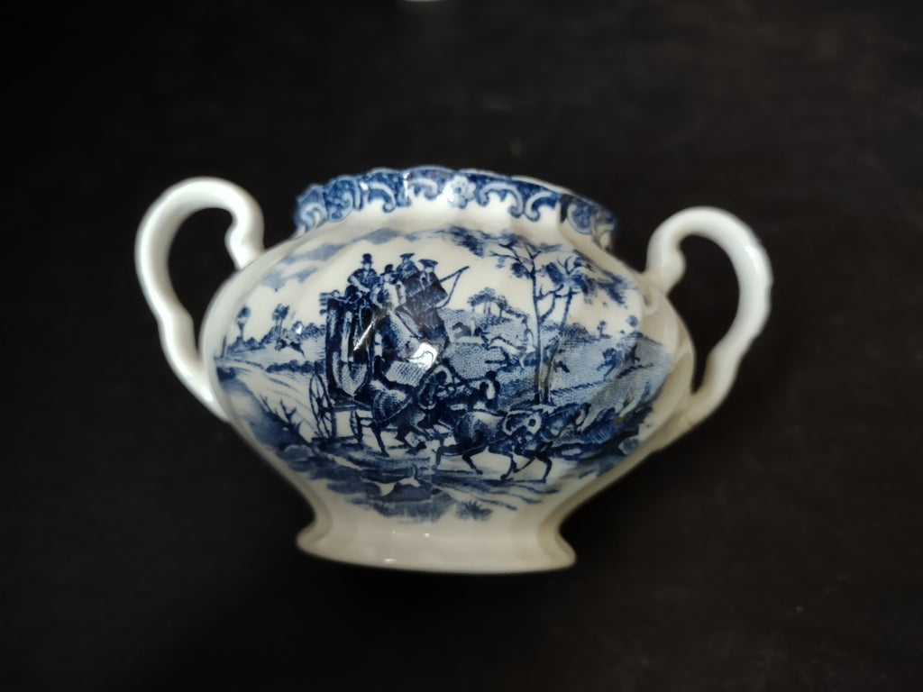 Vintage Ironstone Coaching Scenes Johnson Bros Small Sugar Bowl (lot 5563)