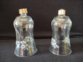 Vintage Homco Hummingbird Etched PEG Clear Sconce Votive Holder x 2 (lot 5398)