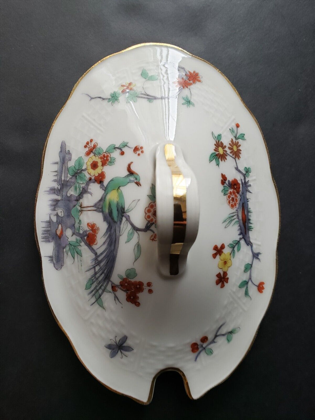 Haviland Limoges France Gold Pheasant Lid ONLY for the Gravy Bowl (lot 594)