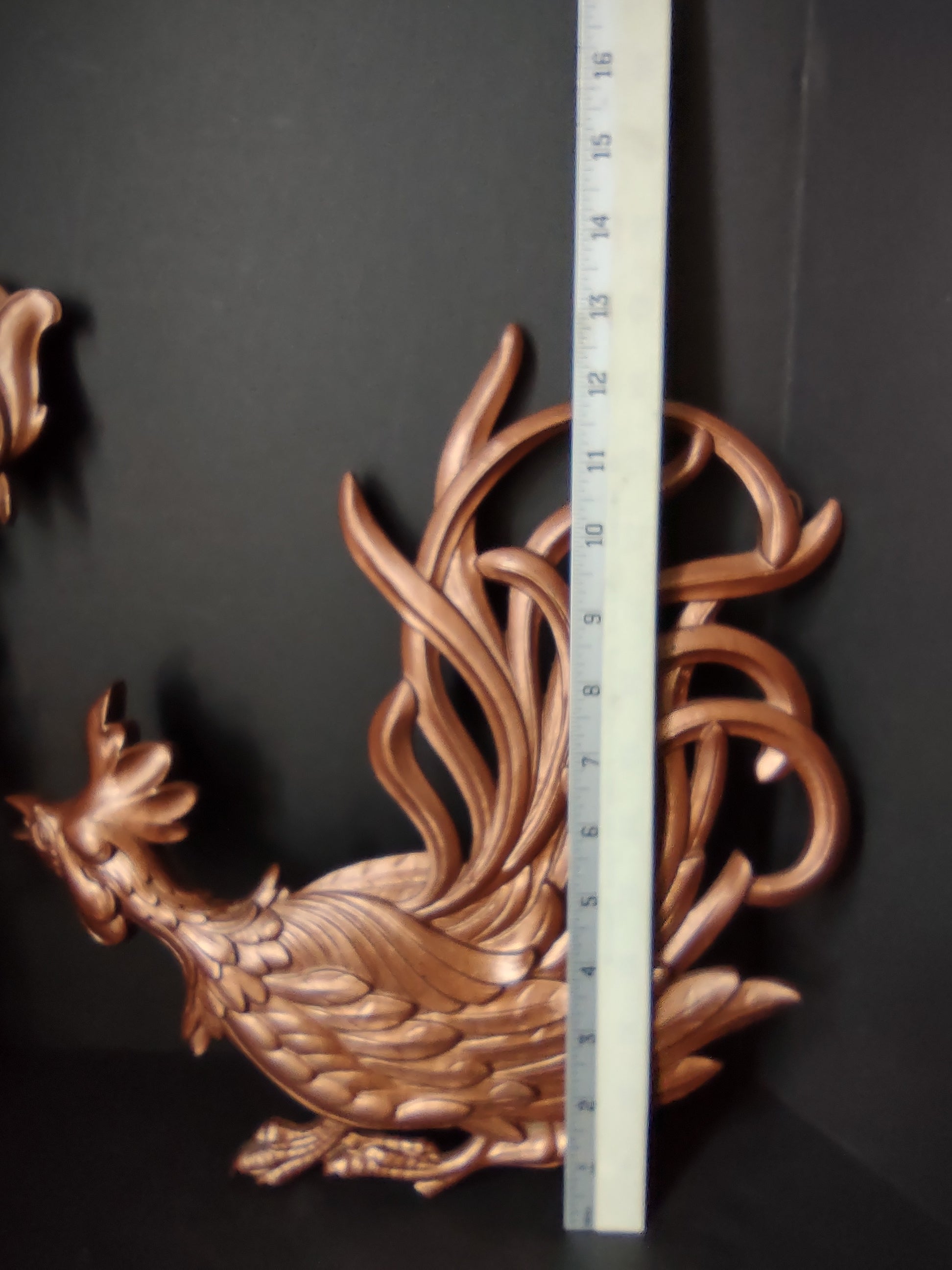 Vintage Syroco Kitchen Cottage Wall Roosters (lot 1771)