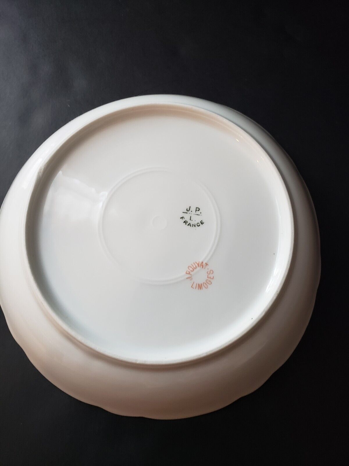 JP France Cream Soup Salad Bowl 7" Double Rose Garland Blue Pink Flower (lot 645