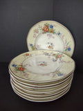 Haviland Limoges 8 x Yellow Jewel Bread Butter Plate Floral (lot 830)