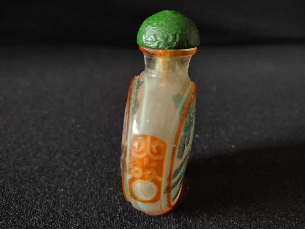 Vintage Chinese Inside Painted Snuff Bottle With Stopper (Lot 5345)