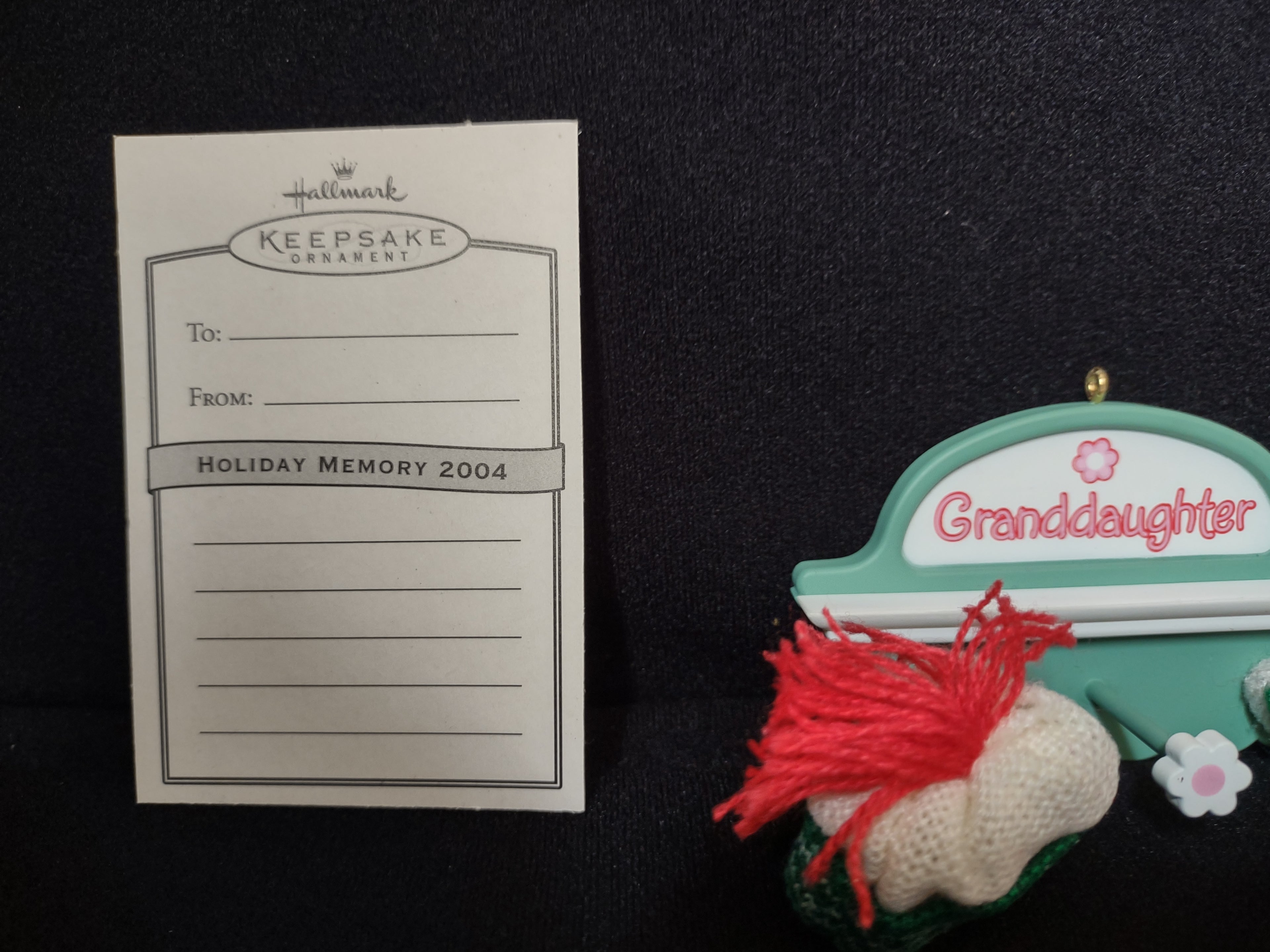 Vintage Hallmark Keepsake Christmas Ornament Granddaughter 2004 (lot 1607)