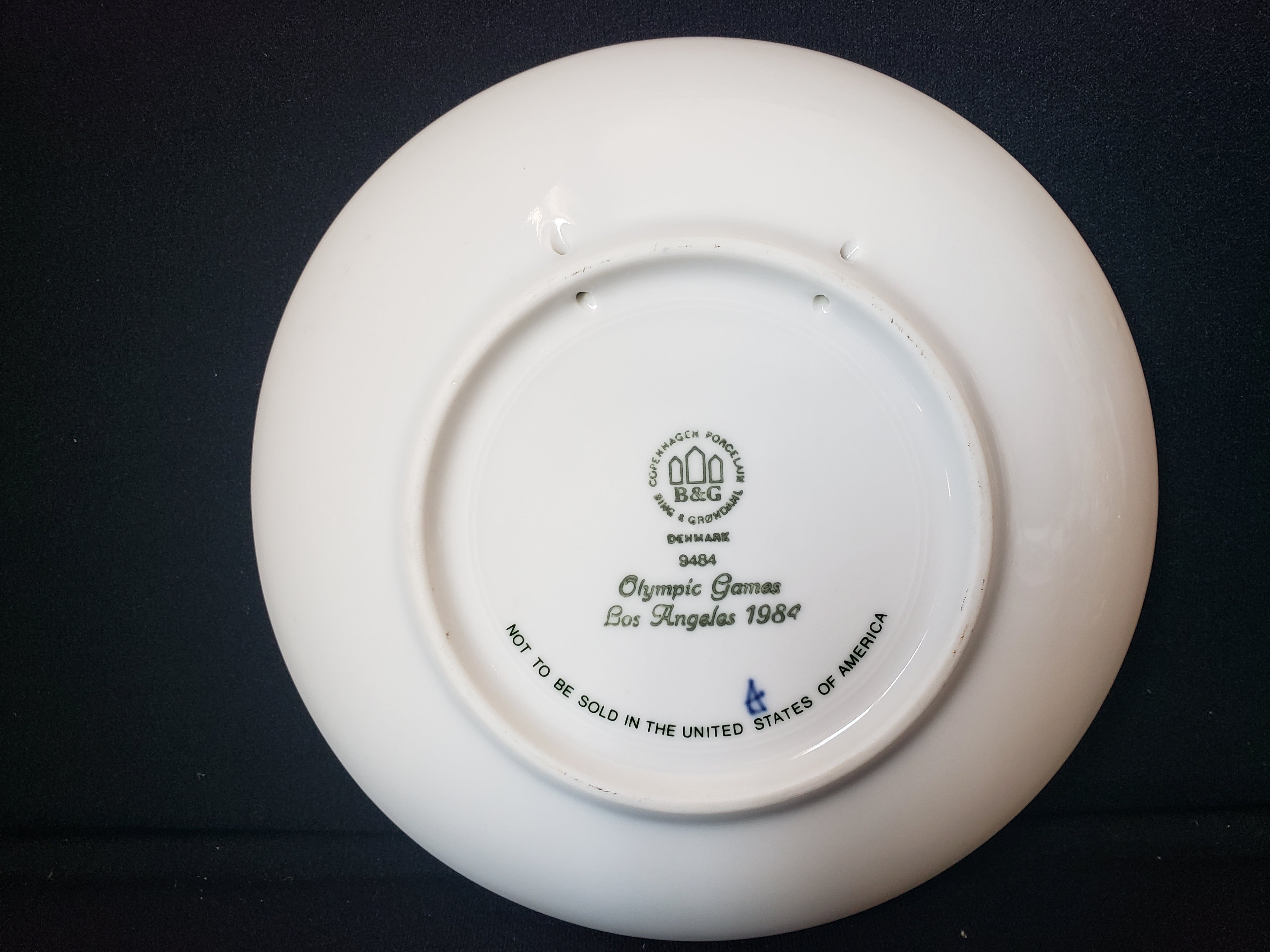 B & G Copenhagen Porcelain Wall Plate Olympic Games Los Angeles 1984 (lot 2194)
